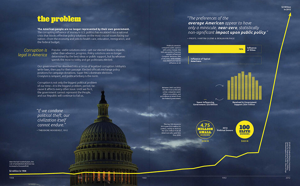 Central spread from national advocacy org's strategic plan
